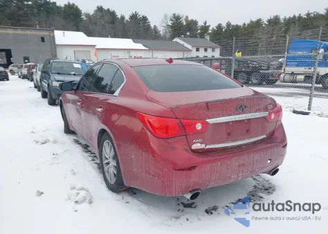 2014 Infiniti Q50 Premium z USA, uszkodzony, nr VIN JN1BV7AR4EM681749